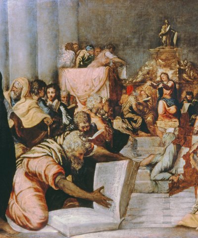 Cristo entre los doctores, principios de 1540 de Jacopo Robusti Tintoretto